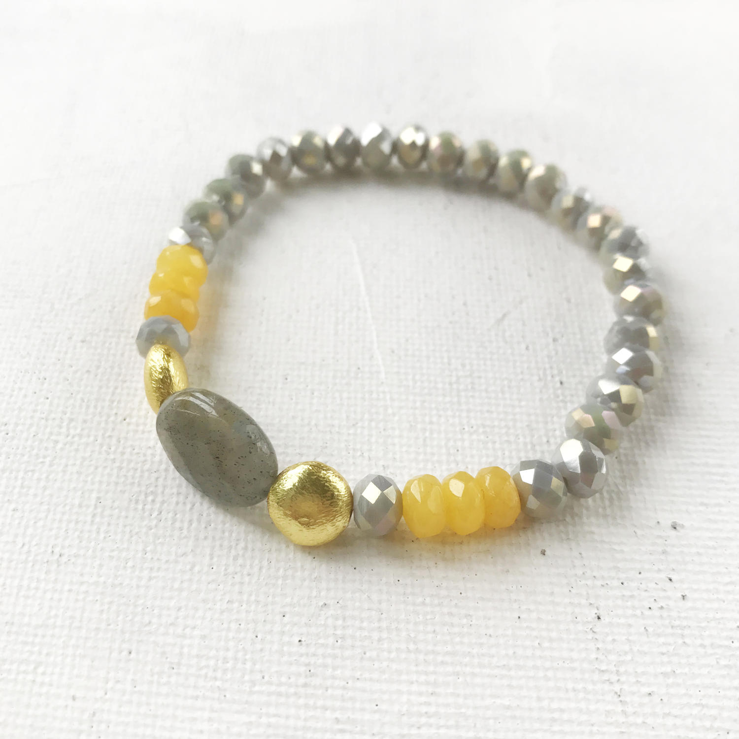 Annie bracelet yellow/grey