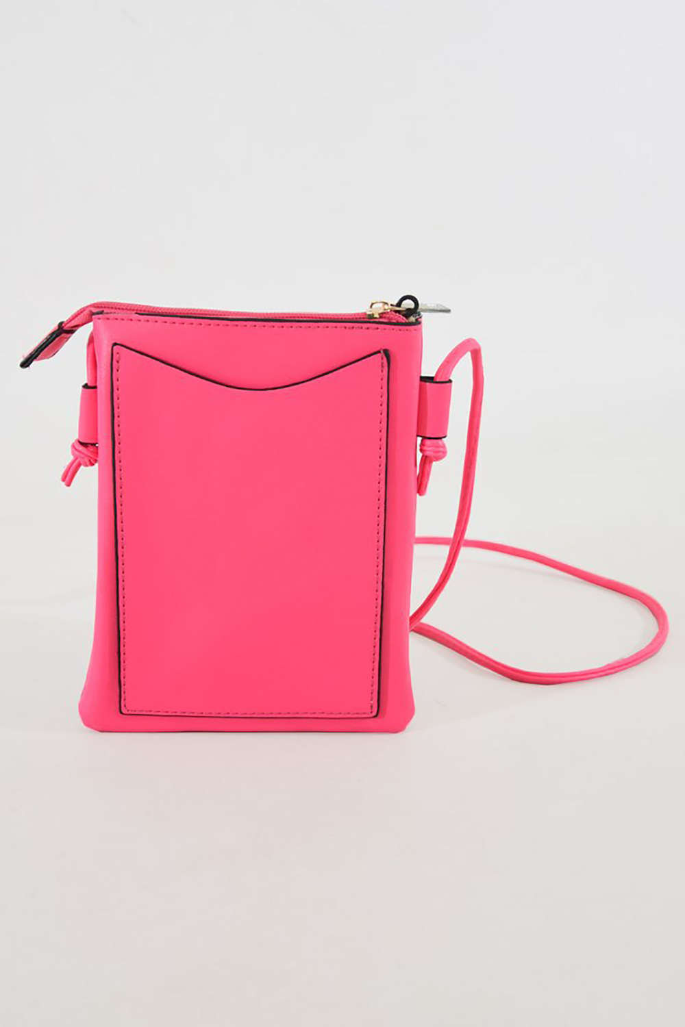 Neon pink crossbody phone purse